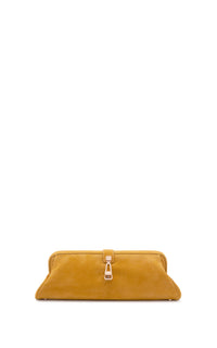 Paola Clutch in Golden Birch Suede