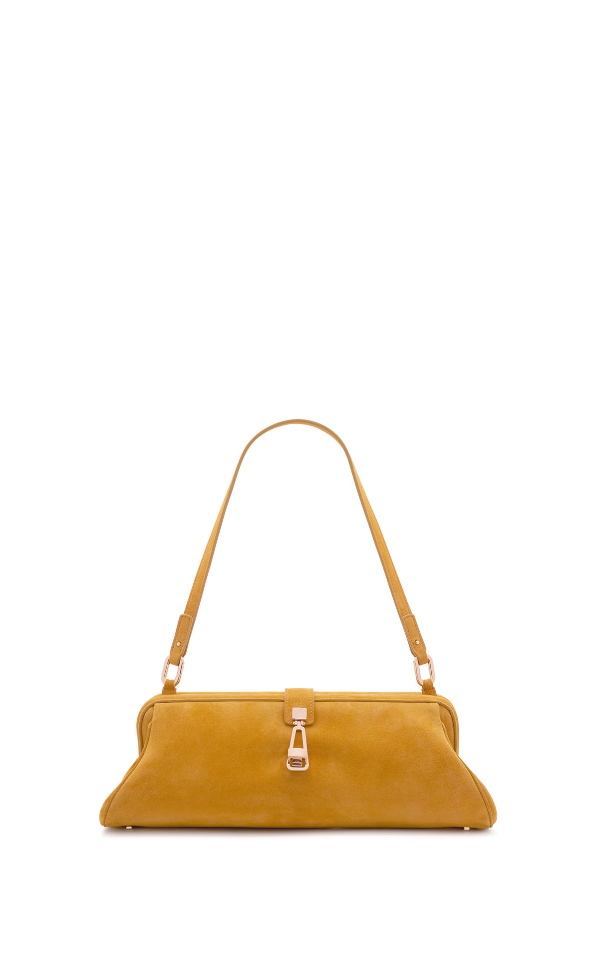 Paola Clutch in Golden Birch Suede