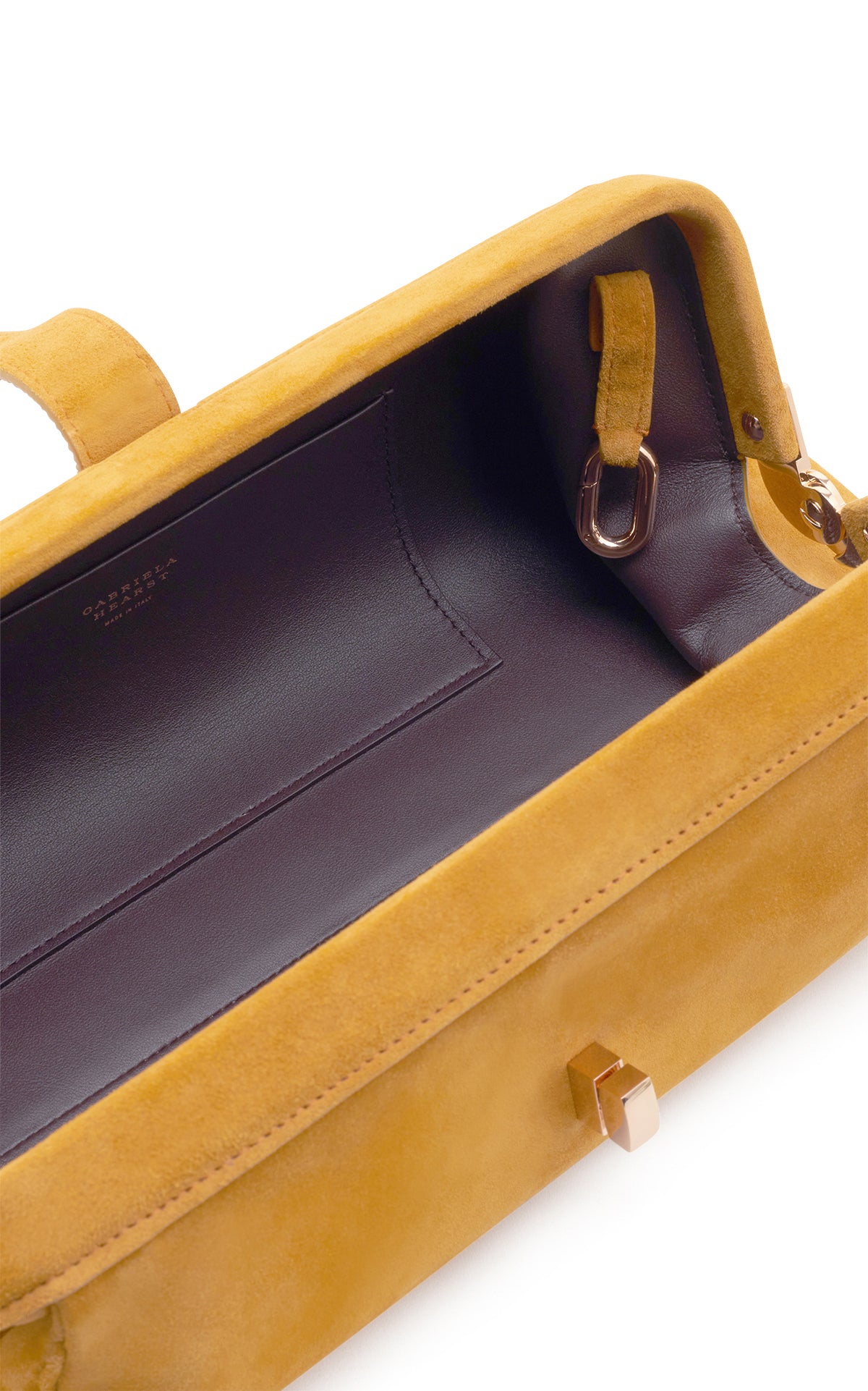 Paola Clutch in Golden Birch Suede