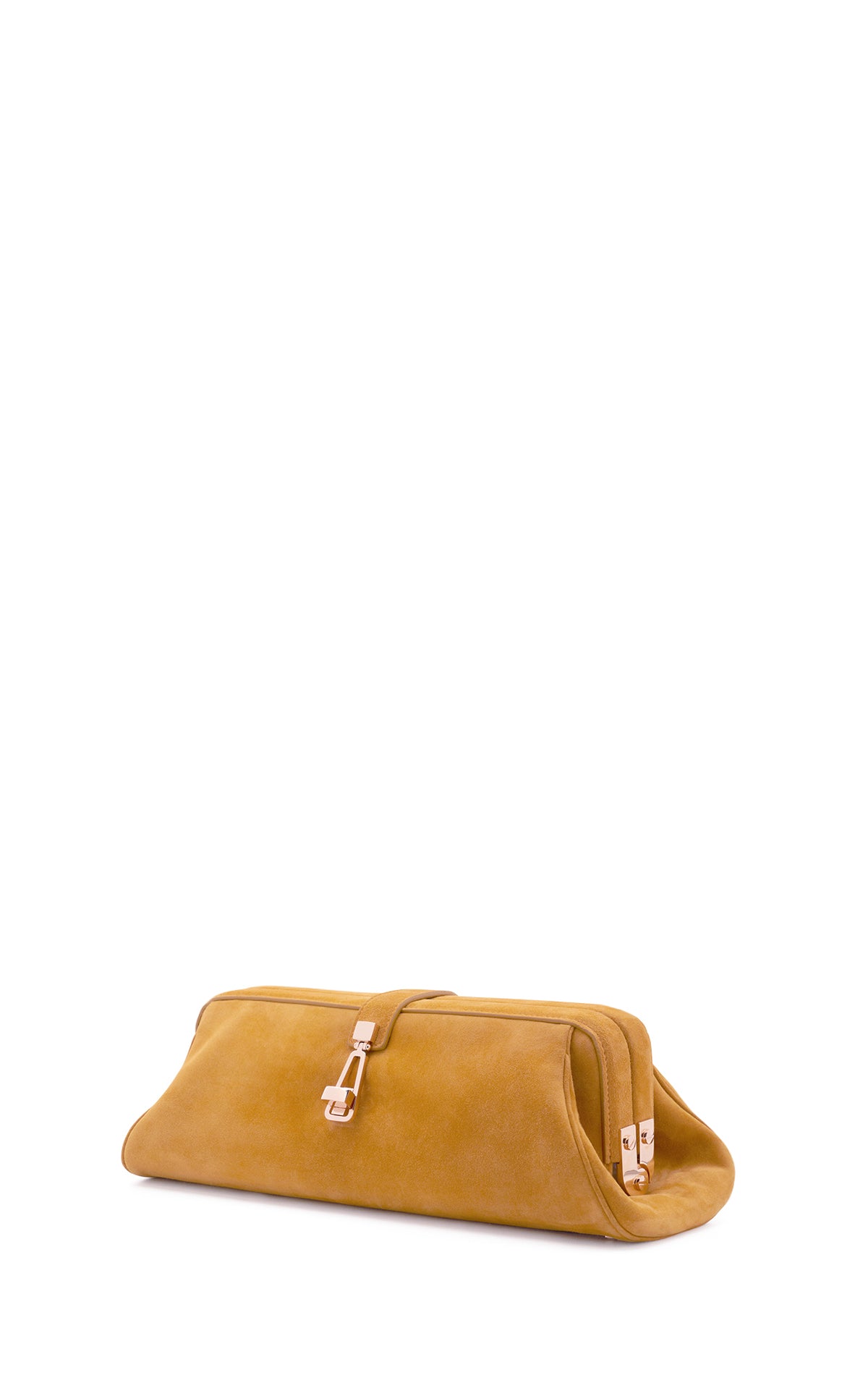 Paola Clutch in Golden Birch Suede