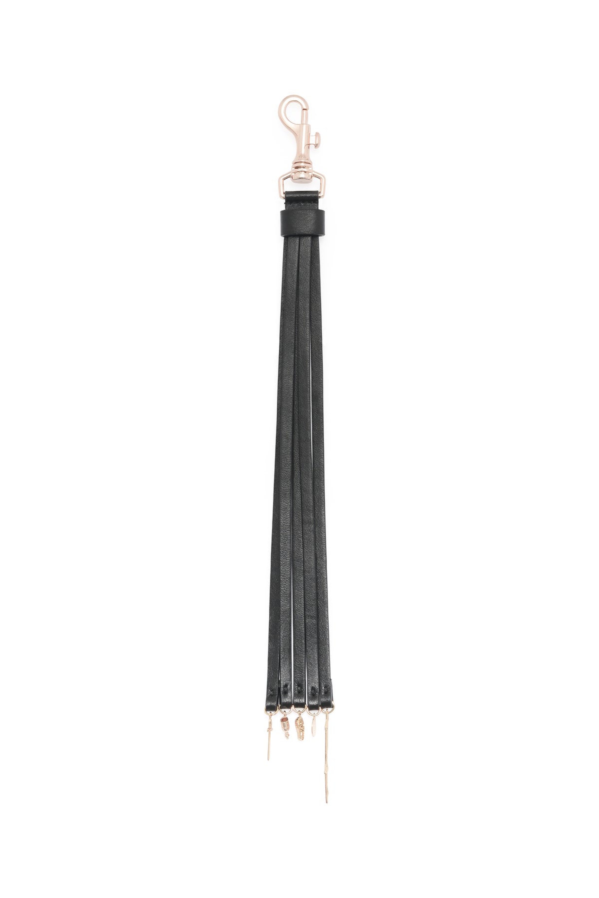 Leonora Bag Charm in Black Nappa Leather