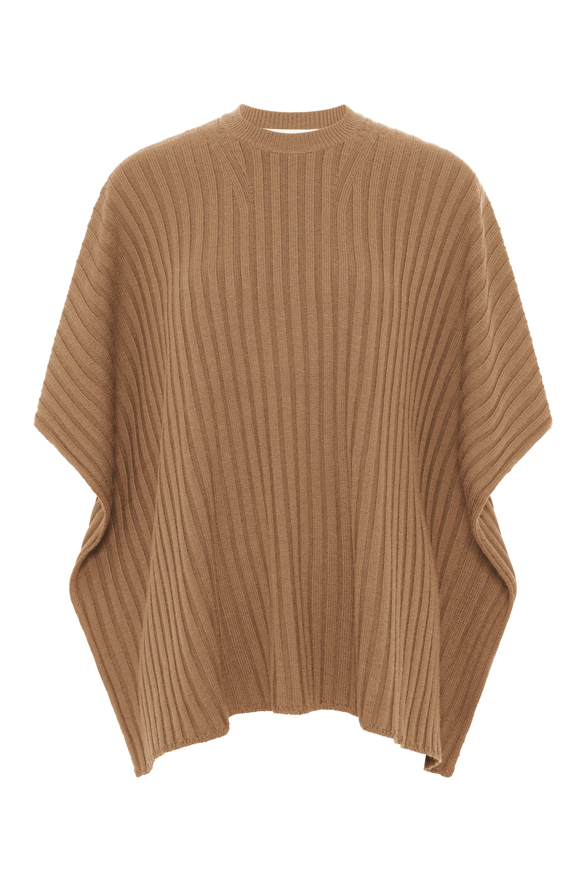Baron Knit Cropped Poncho in Camel Merino Wool Cashmere – Gabriela