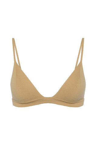 Hay Merino Wool Cashmere Knit Bralette - Front View | Gabriela Hearst