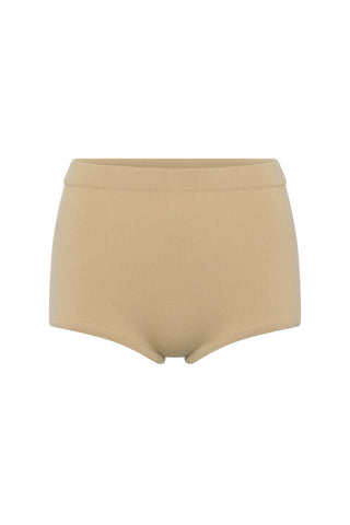 Hay Cashmere Wool Helm Knit Boy Shorts - Front View | Gabriela Hearst
