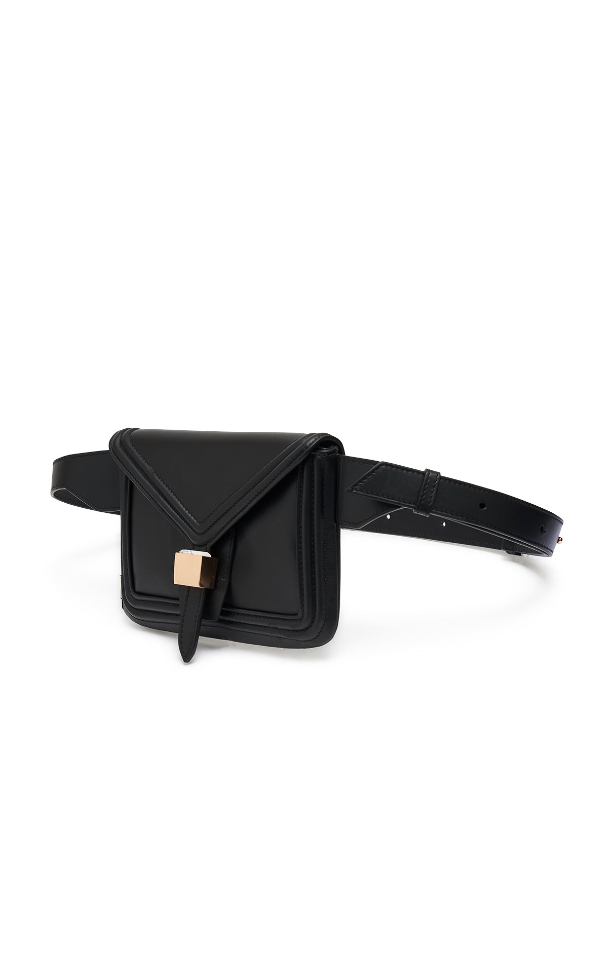 Marvelle Fanny Pack in Black Leather