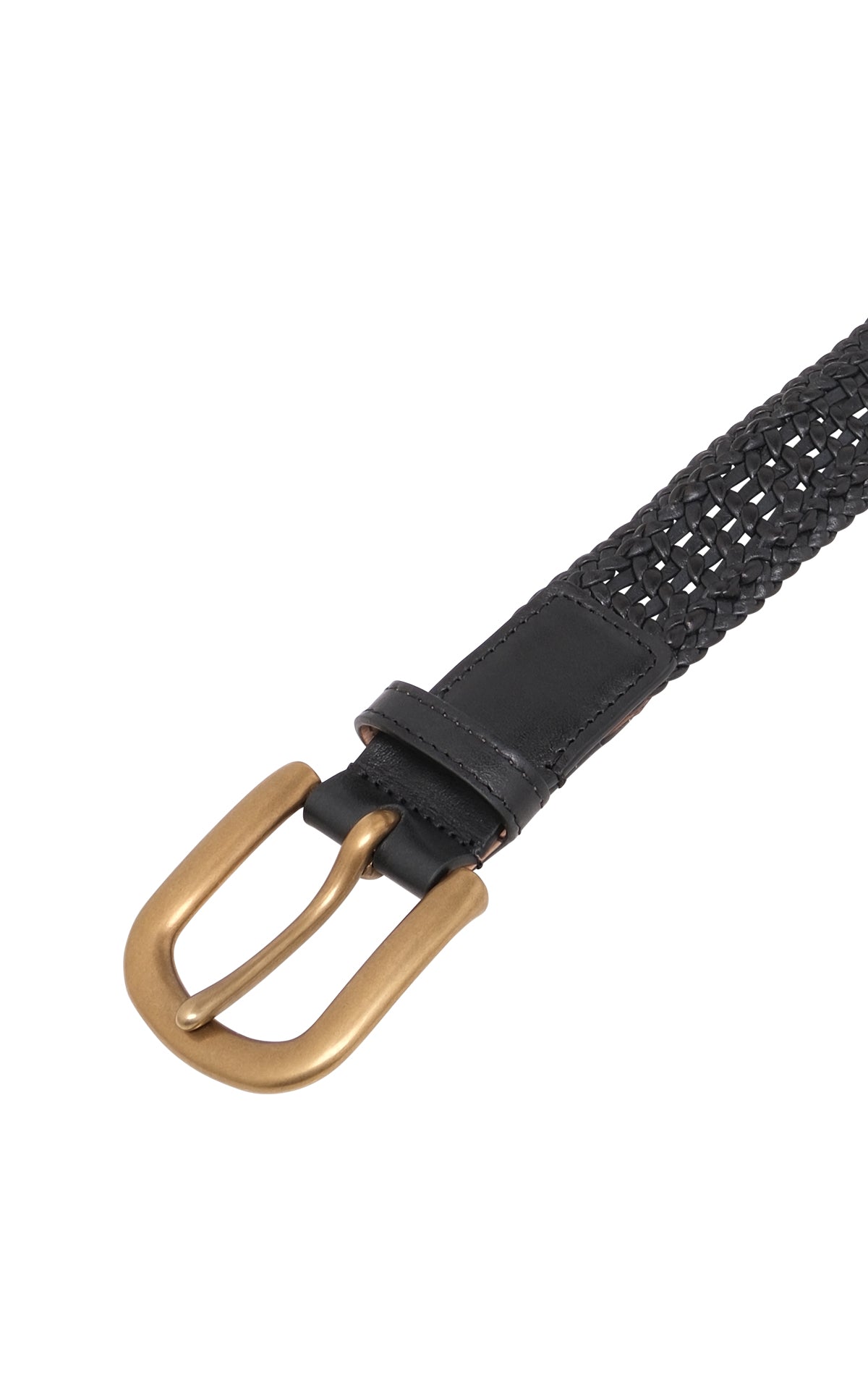 Sam Belt in Black Woven Leather