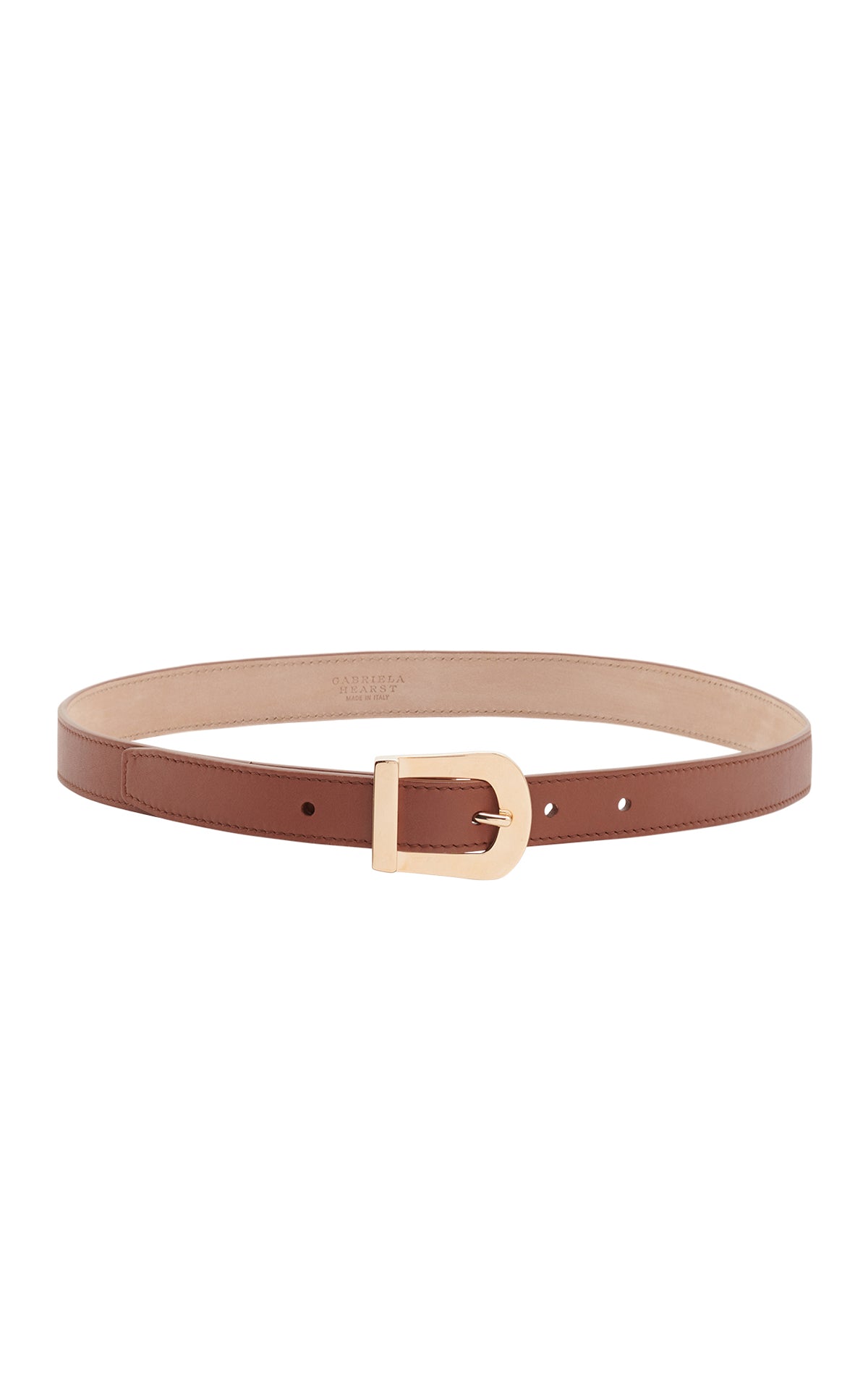 Marija Buckle Belt in Cognac Leather