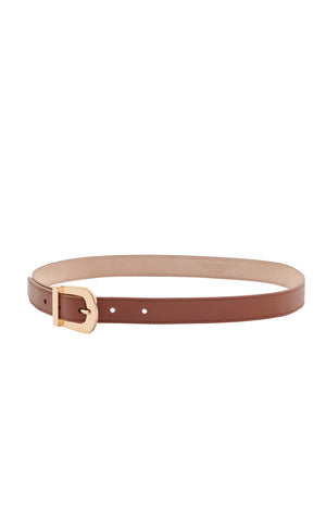 Marija Buckle Belt in Cognac Leather