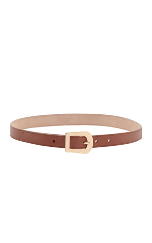 Marija Buckle Belt in Cognac Leather