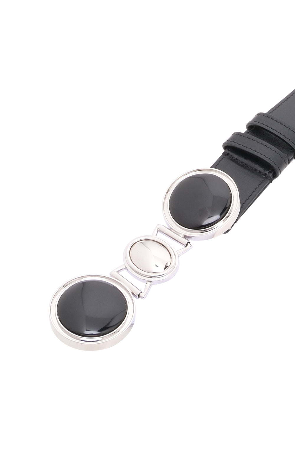 グランジ ストーン ベルト（ブラックレザー）