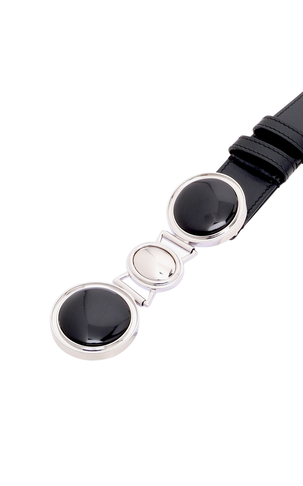 グランジ ストーン ベルト（ブラックレザー）