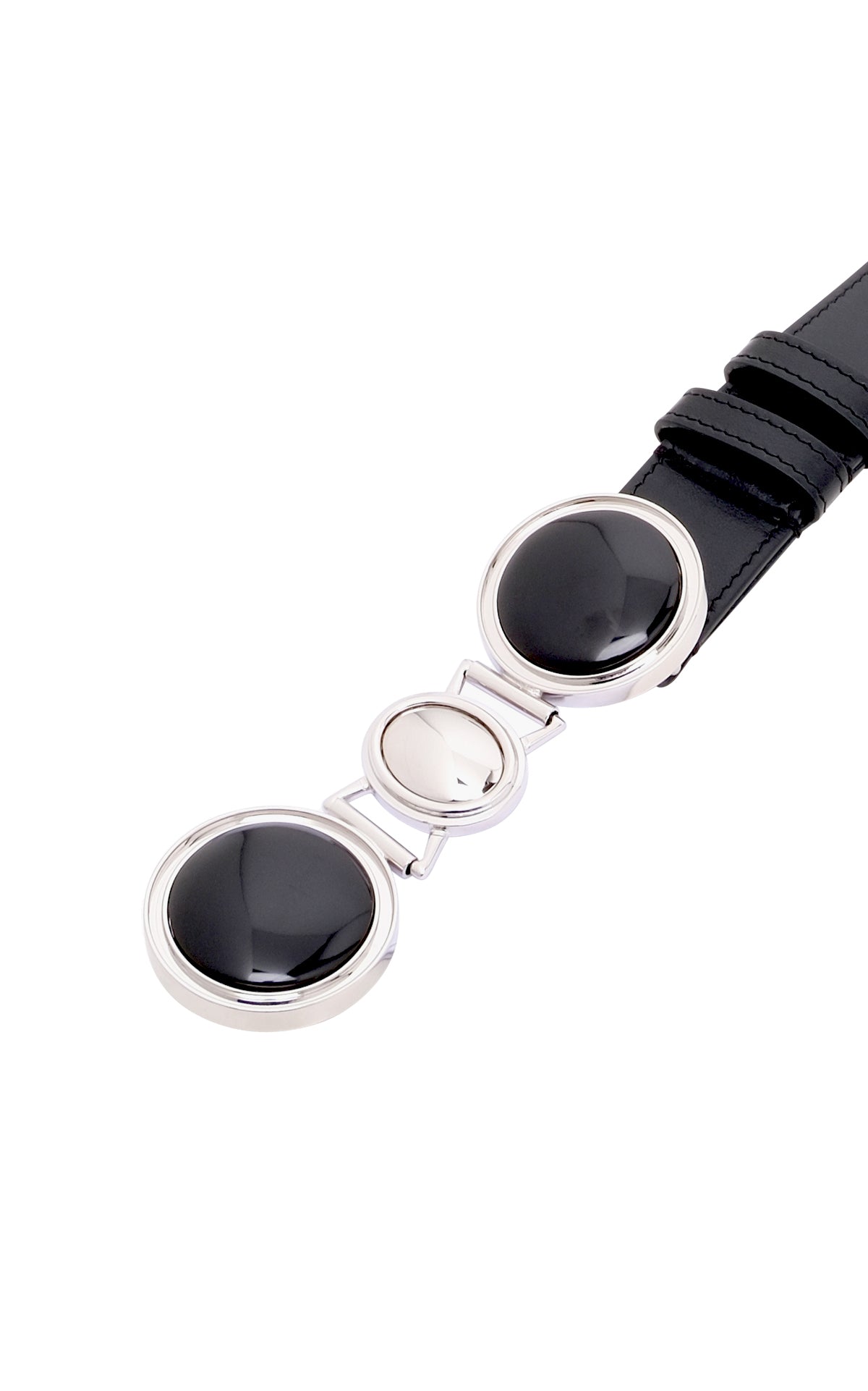 グランジ ストーン ベルト（ブラックレザー）