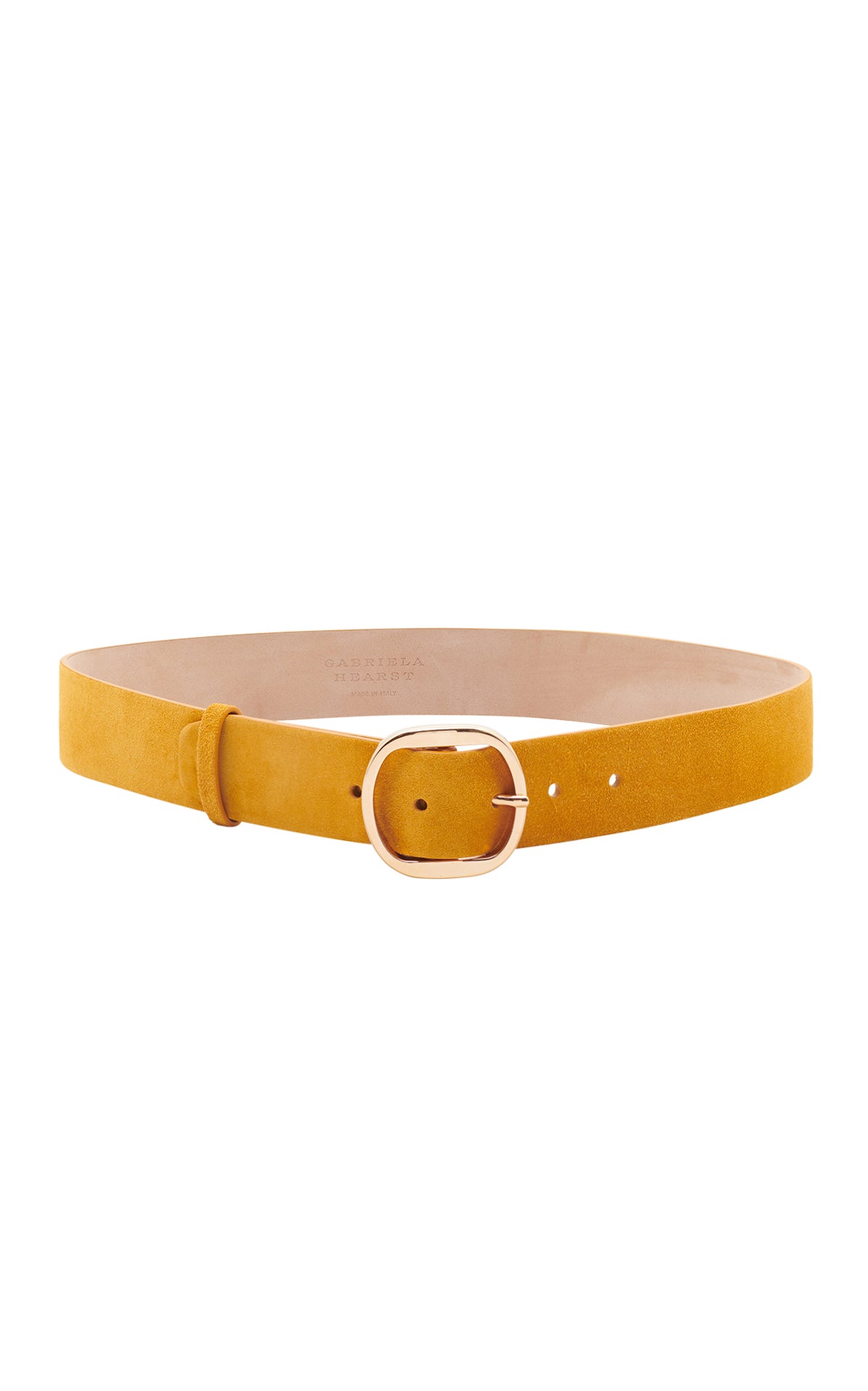 Elster Buckle Belt in Golden Birch Suede