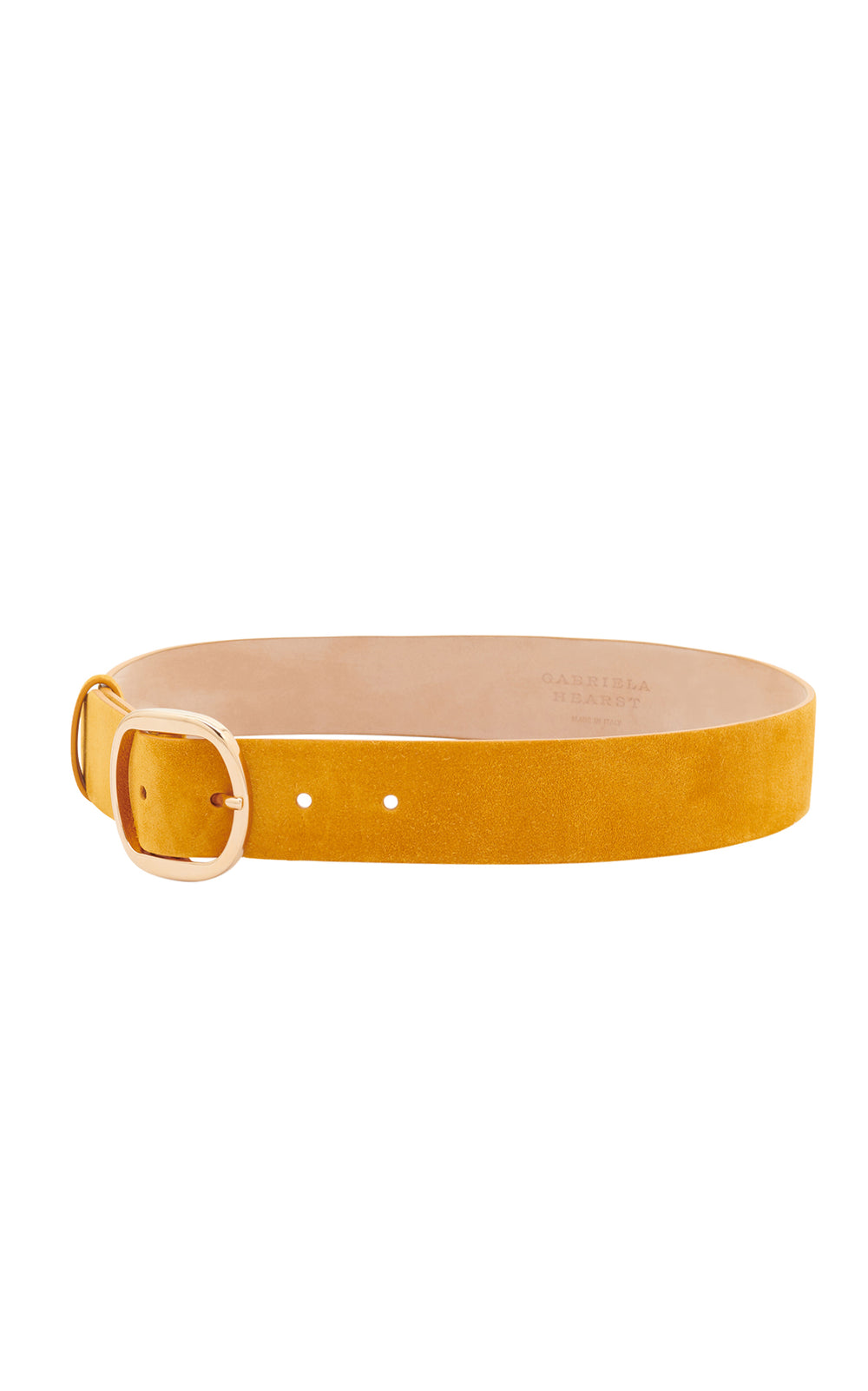 Elster Buckle Belt in Golden Birch Suede