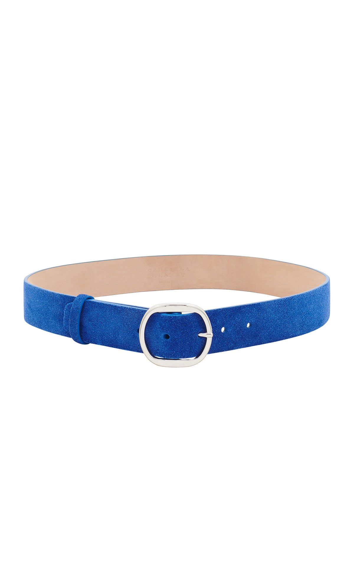 Elster Buckle Belt in Cobalt Suede