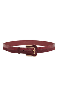 Maireed Belt in Bordeaux Snakeskin & Leather