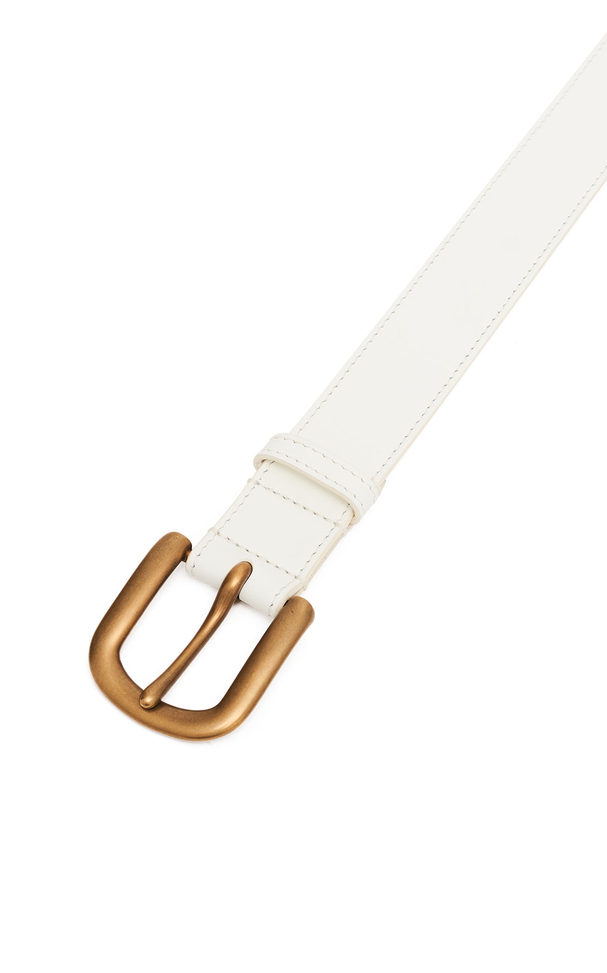 Sam Belt in White Leather