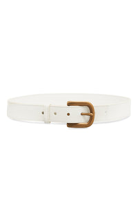 Sam Belt in White Leather