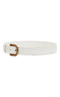 Sam Belt in White Leather