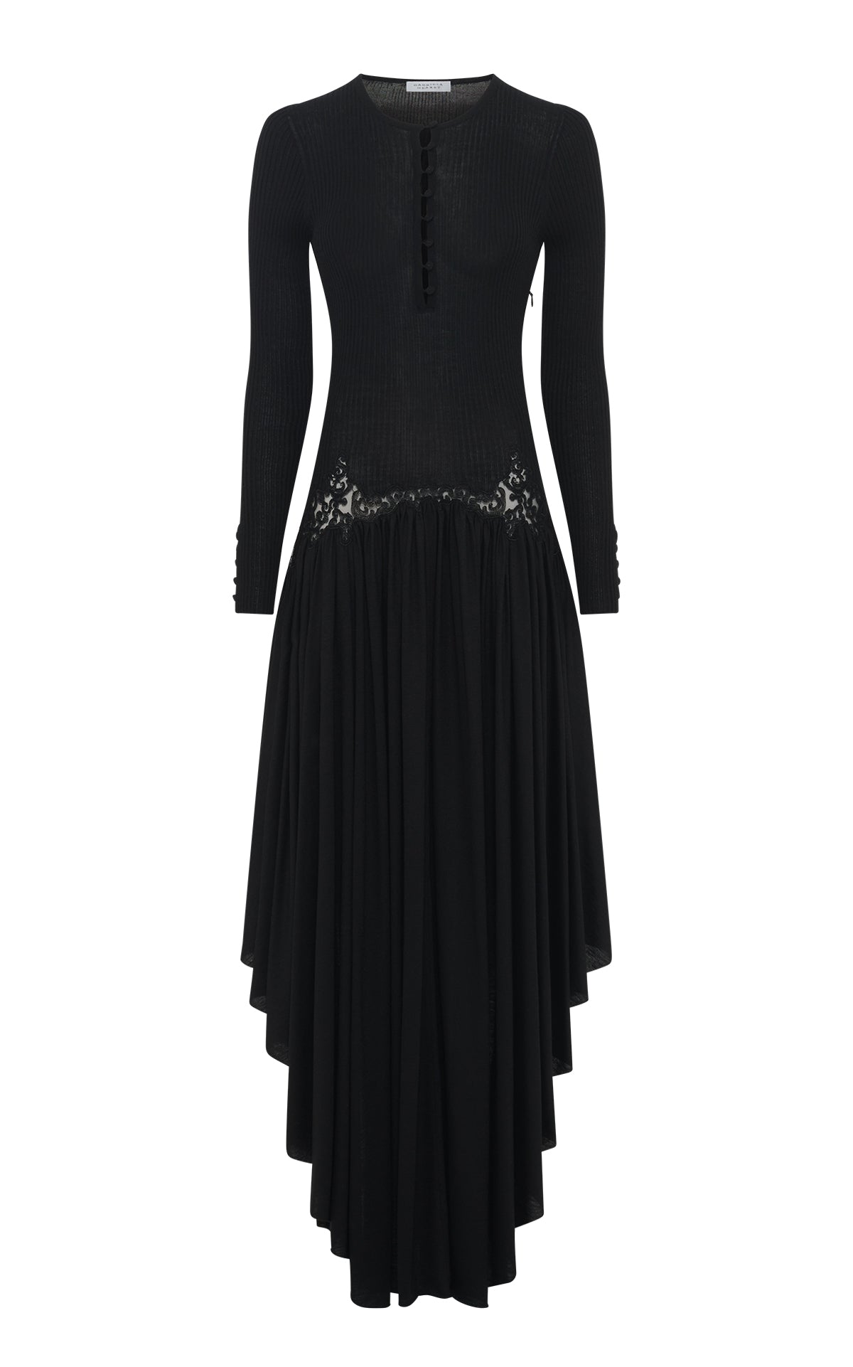 Berenice Dress in Black Cashmere