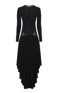 Berenice Dress in Black Cashmere