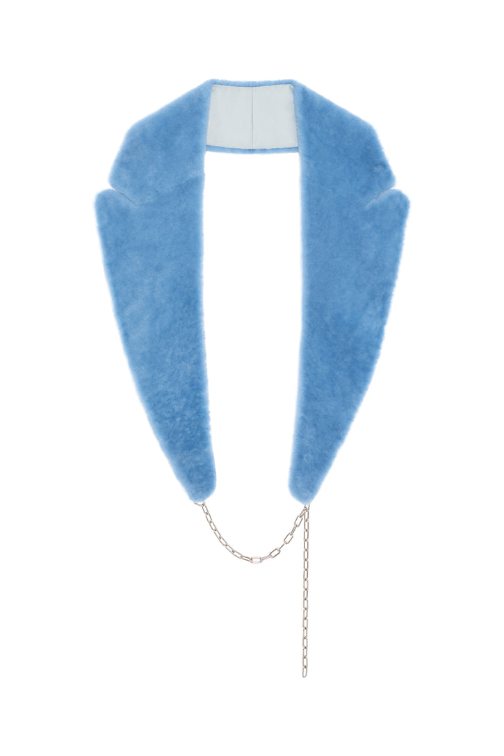 Elliot Coat Collar in Light Blue Shearling