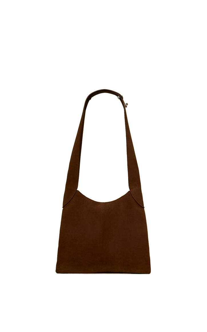 Small Hobo Bag in Dark Brown Suede