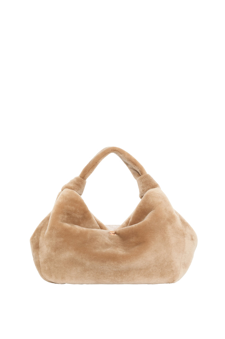 Small Antonia Bag in Champagne Shearling