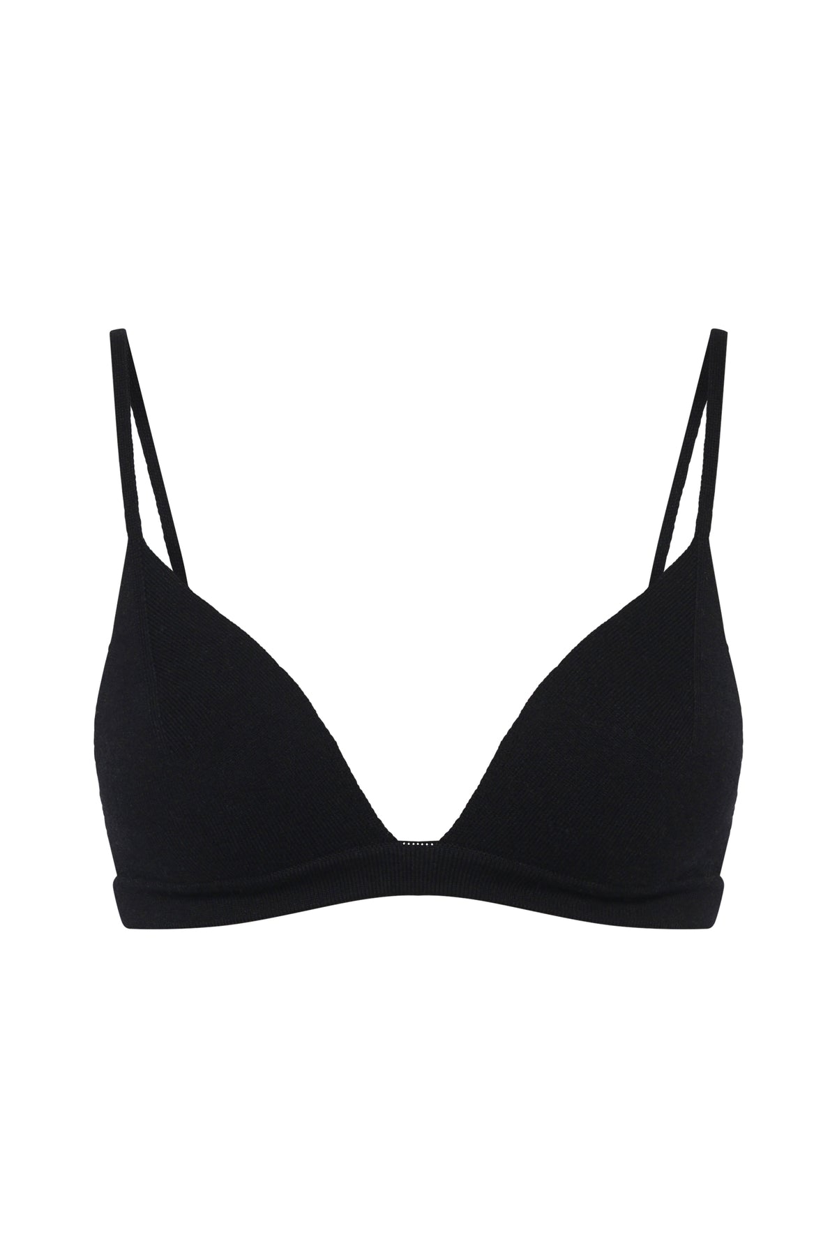 Vesha Knit Bra in Black Wool Cashmere