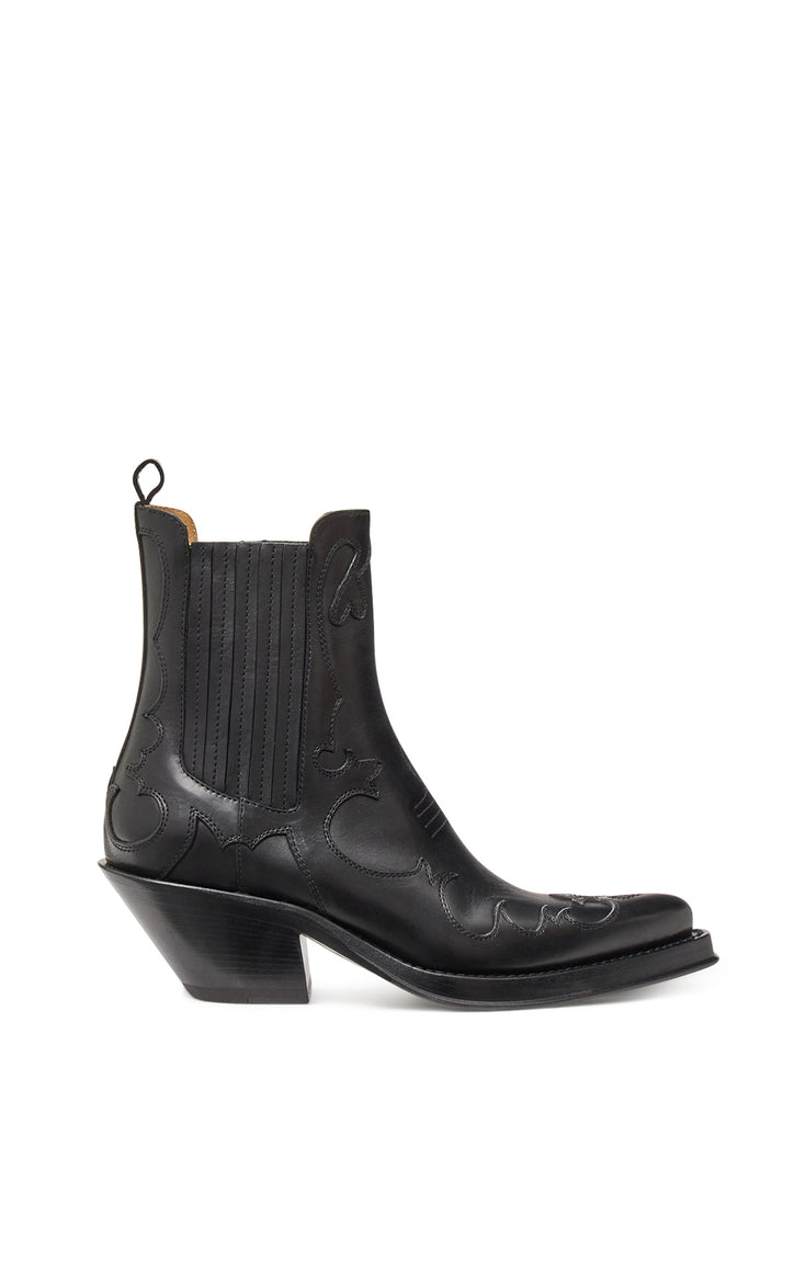 Cassidy Bootie in Black Nappa Leather
