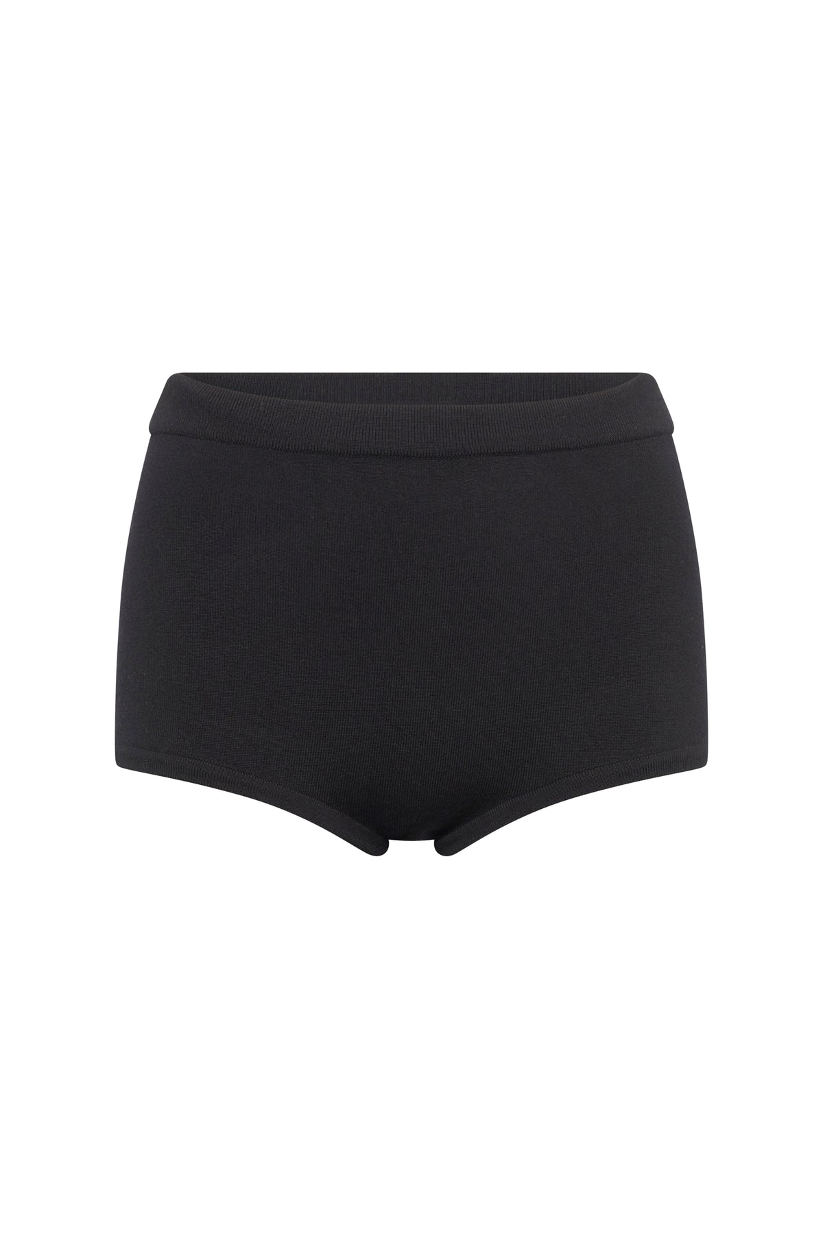 Helm Knit Pantie in Black Wool Cashmere