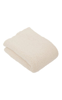Nicosia Knit Blanket in Ivory Cashmere Boucle