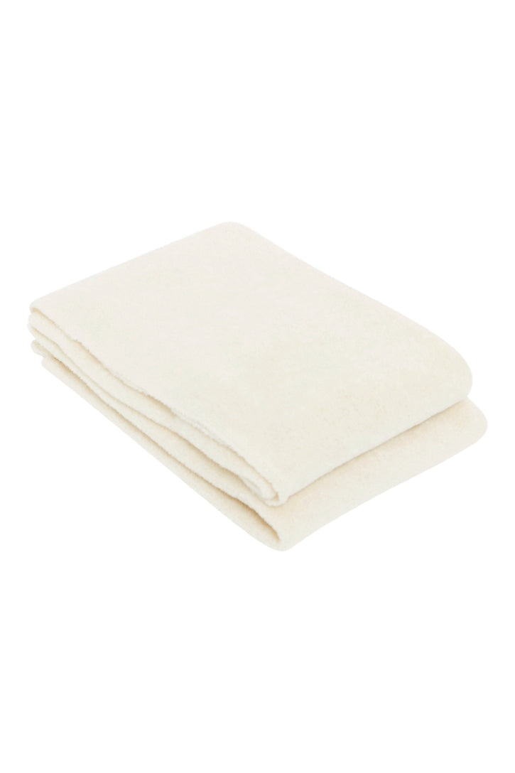 Hallam Knit Blanket in Ivory Silk