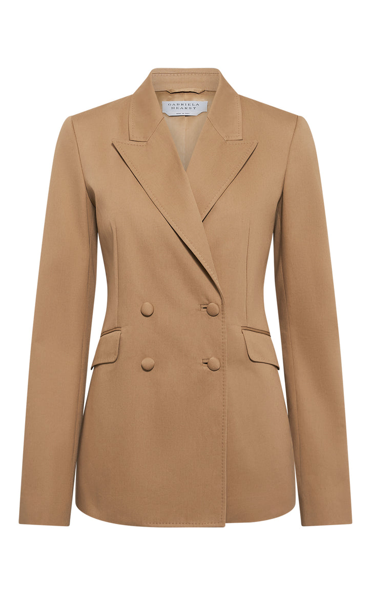 Angela Blazer in Camel Sea Island Cotton