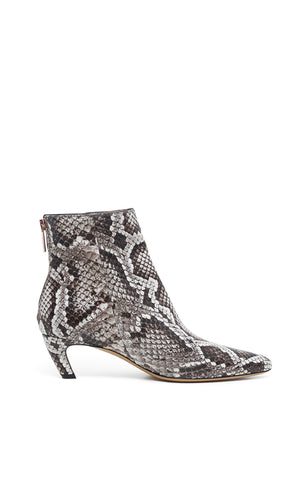 Clayton Ankle Boot in Black & White Inversa™ Snakeskin