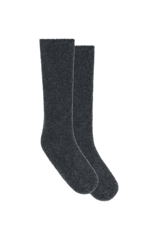 Anima Knit Socks in Grey Silk