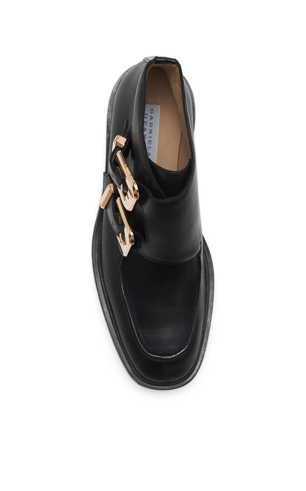 Apollo Platform Ankle Boot in Black Leather