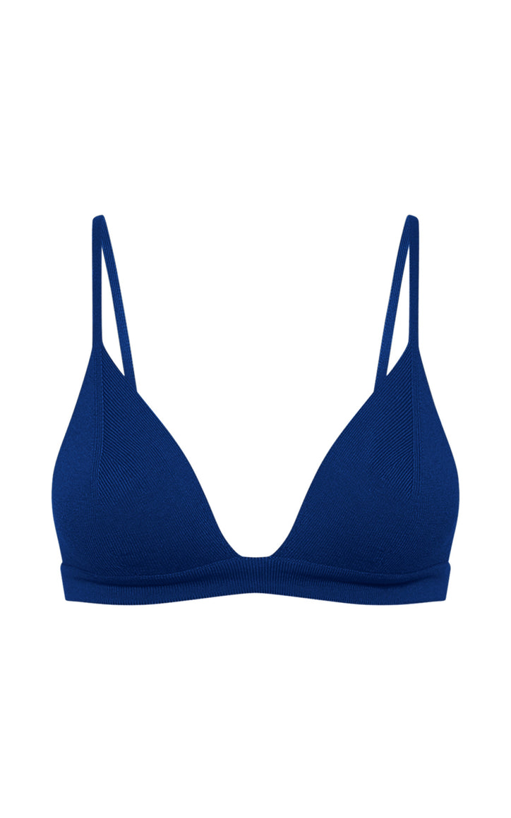 Chevier Bra in Cobalt Merino Wool