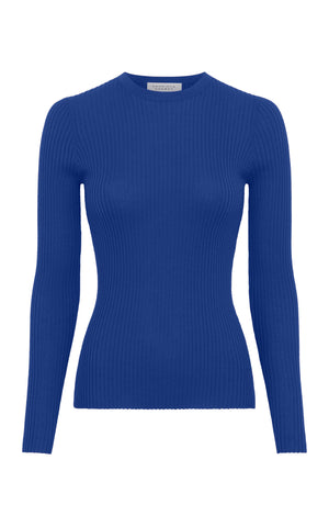 Browning Knit Sweater in Cobalt Cashmere Silk
