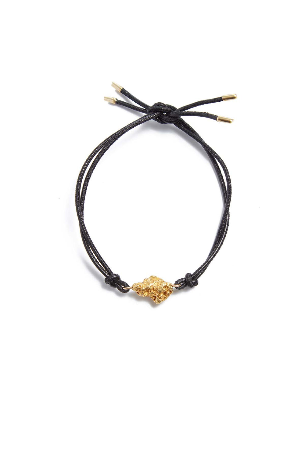 Raw Gold Nugget Bracelet in Yellow Gold