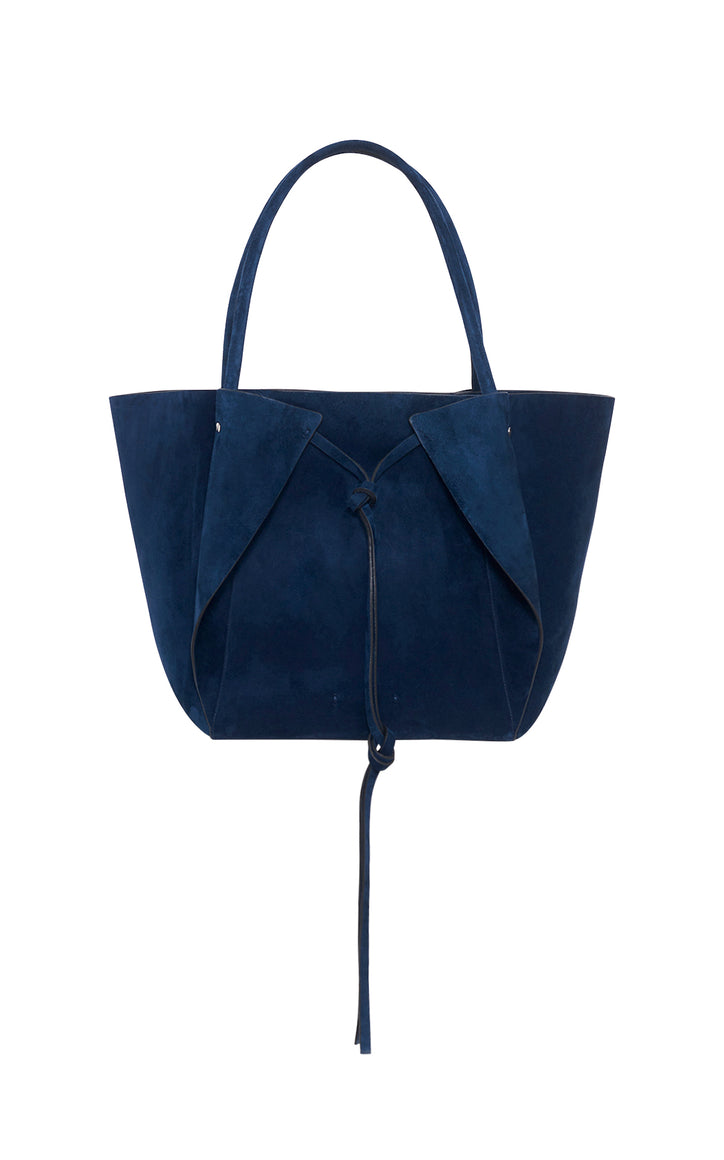 Marija Tote Bag in Navy Suede