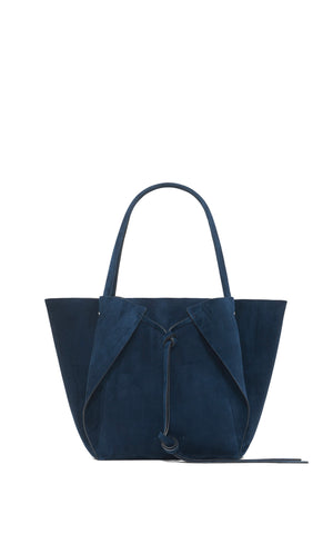 Marija Tote Bag in Navy Suede
