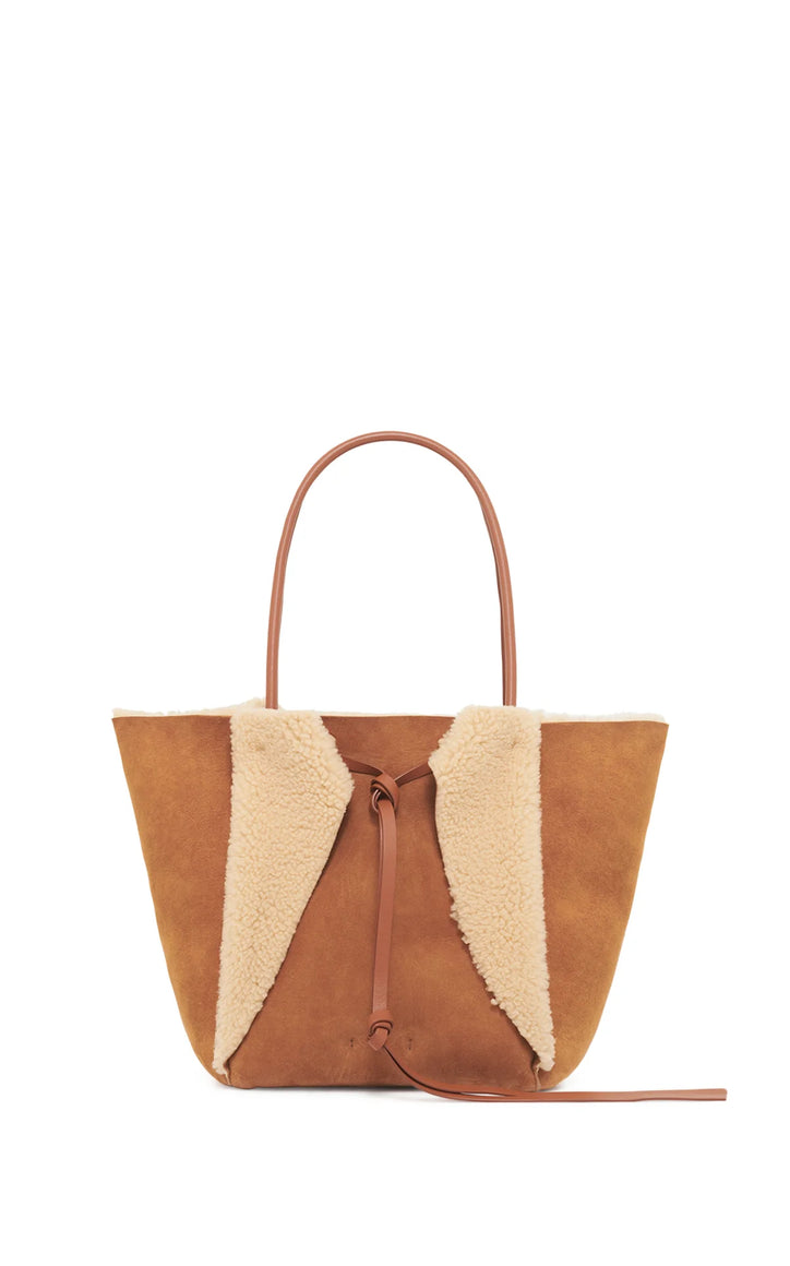 Marija Tote Bag in Cognac Shearling