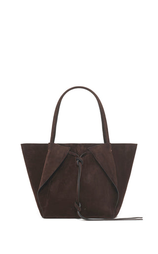 Chocolate Suede Marija Tote Bag - Front View | Gabriela Hearst