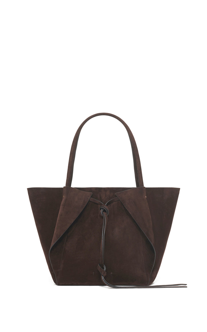 Marija Tote Bag in Chocolate Suede