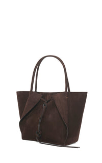 Marija Tote Bag in Chocolate Suede