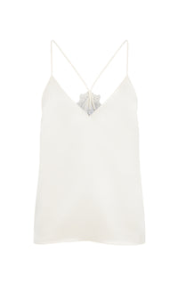 Mage Cami Top in Ivory Silk Satin