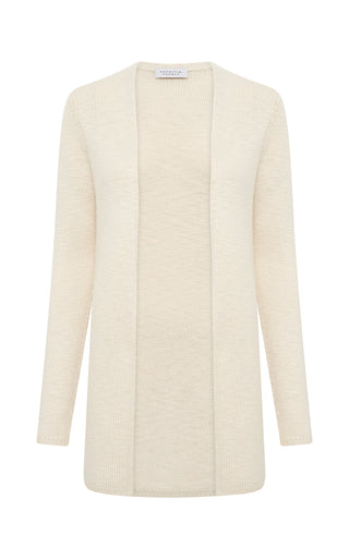 Jani Knit Cardigan in Ivory Cashmere