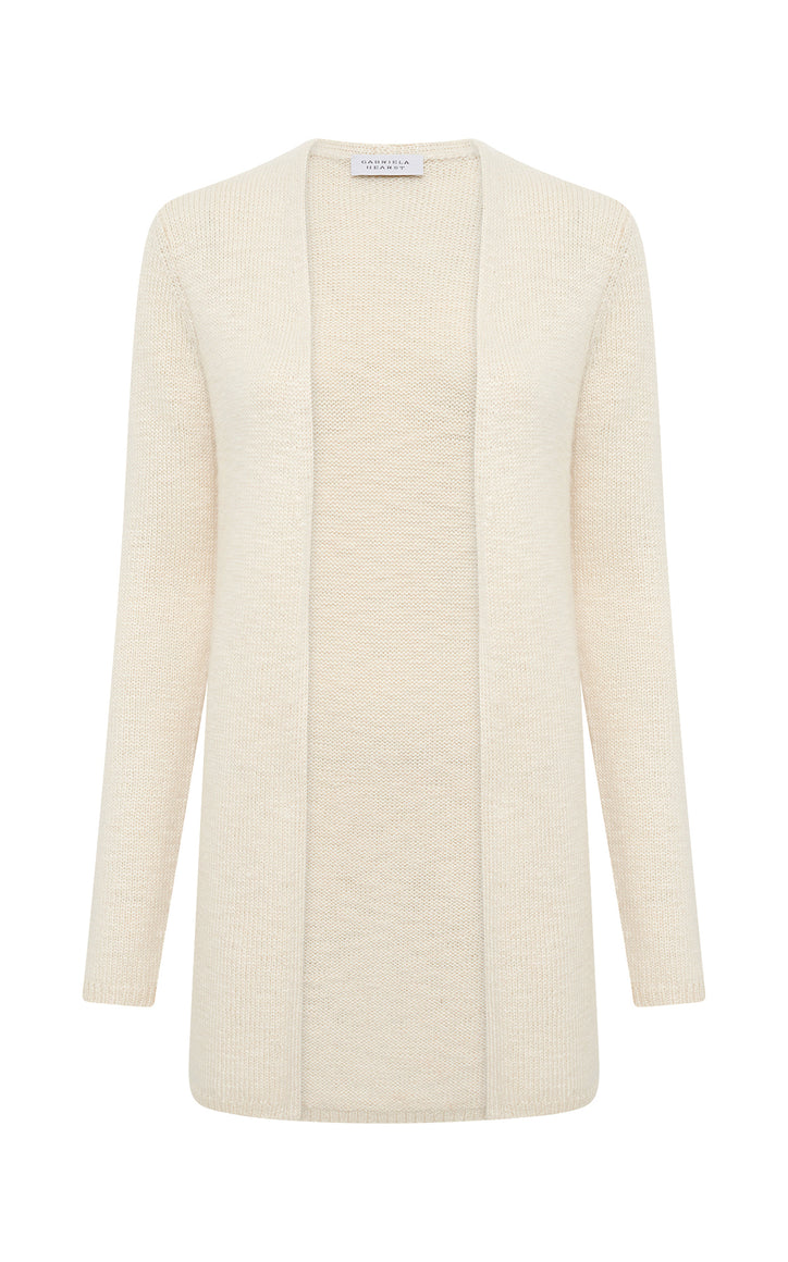 Jani Knit Cardigan in Ivory Cashmere