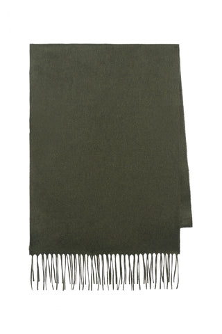 Blaine Scarf in Deep Olive Brushed Cashmere Silk